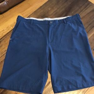 Adidas flat front navy golf shorts 38 GUC
